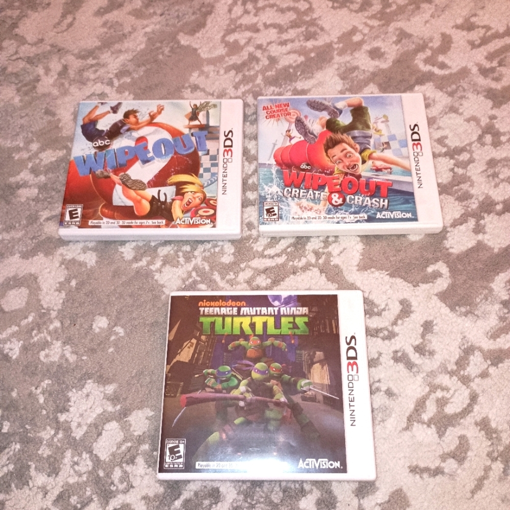 Nintendo 3 DS replacement Boxes Teenage mutant Ninja turtles and wipeout…